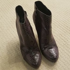 Snake skin booties